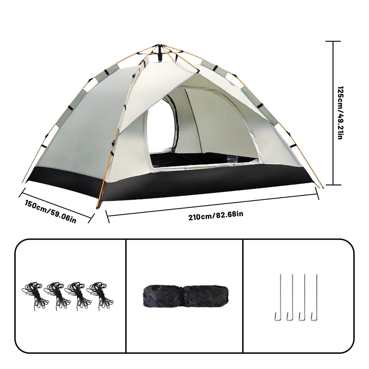 Pakicetus All Weather Automatic Tent Sunshade Quick 60 Second Setup