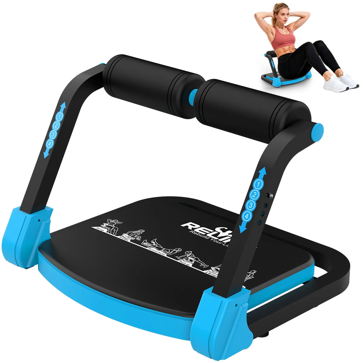 Relife Adjustable Core Training Machine Sit Up Equipment