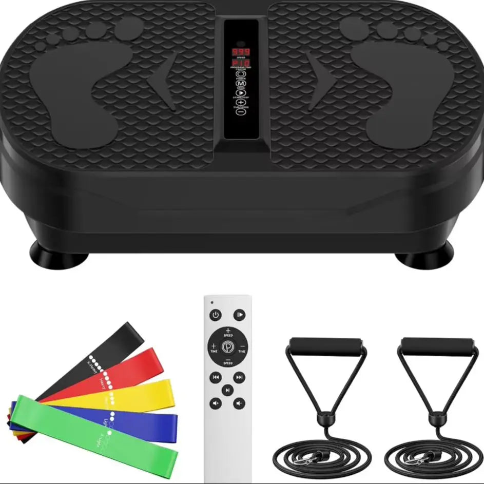 Whole Body Vibration Exercise Platform With Remote And Bands