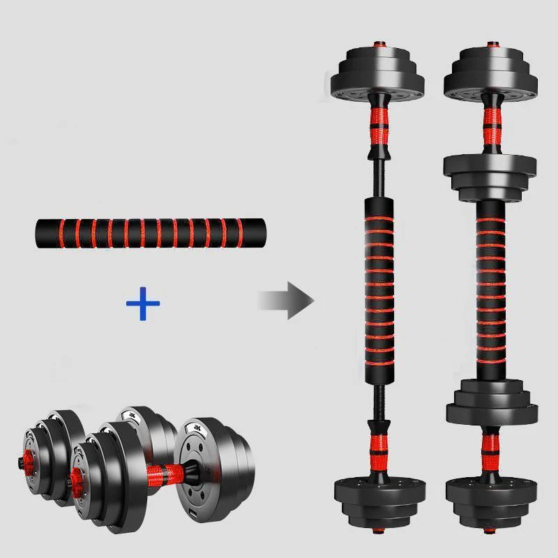 Adjustable Dumbbell And Barbell Set With Anti Sl
