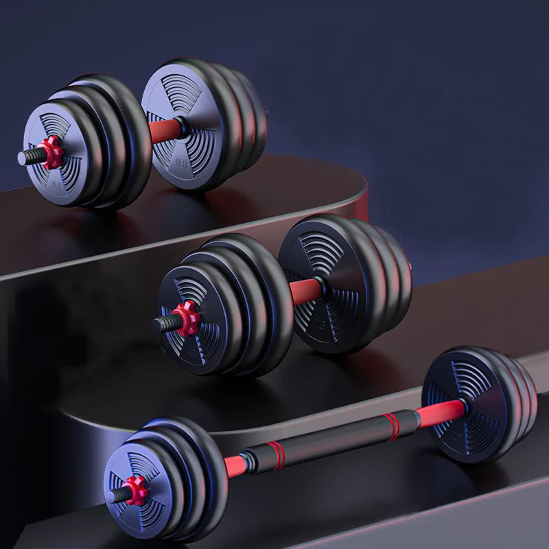 Adjustable Dumbbell And Barbell Set With Anti Sl