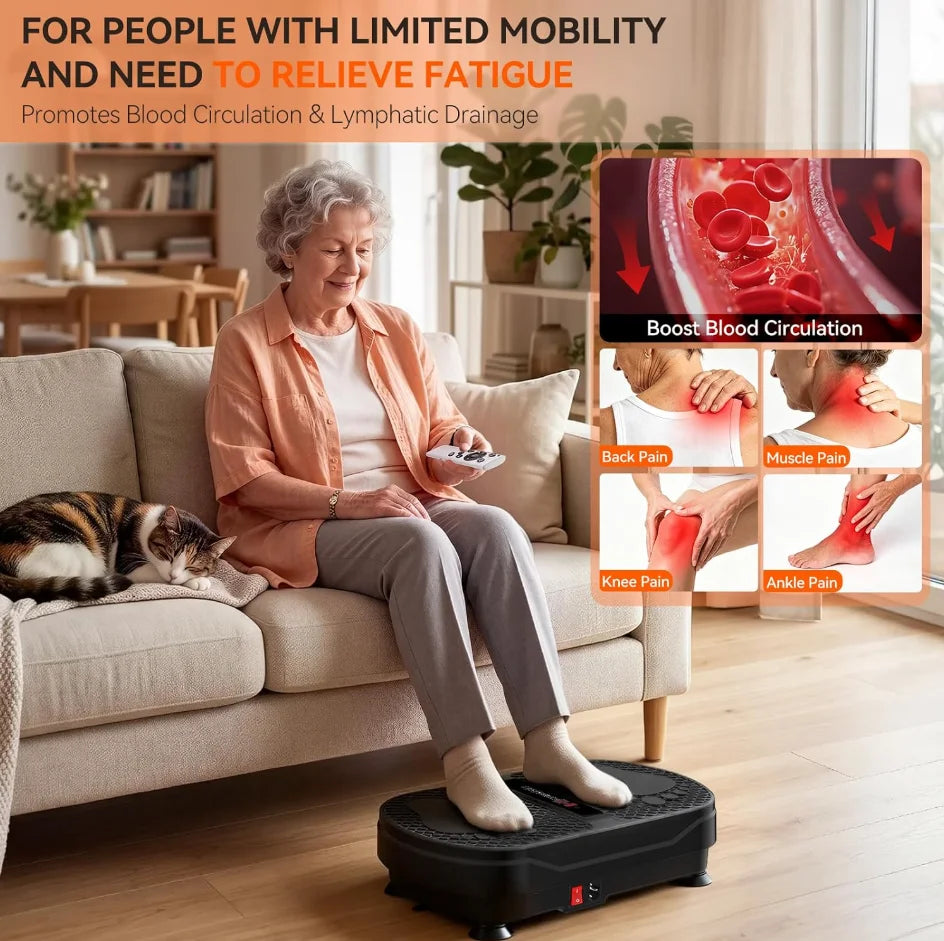 Whole Body Vibration Plate Fitness Machine With Remote And Bands