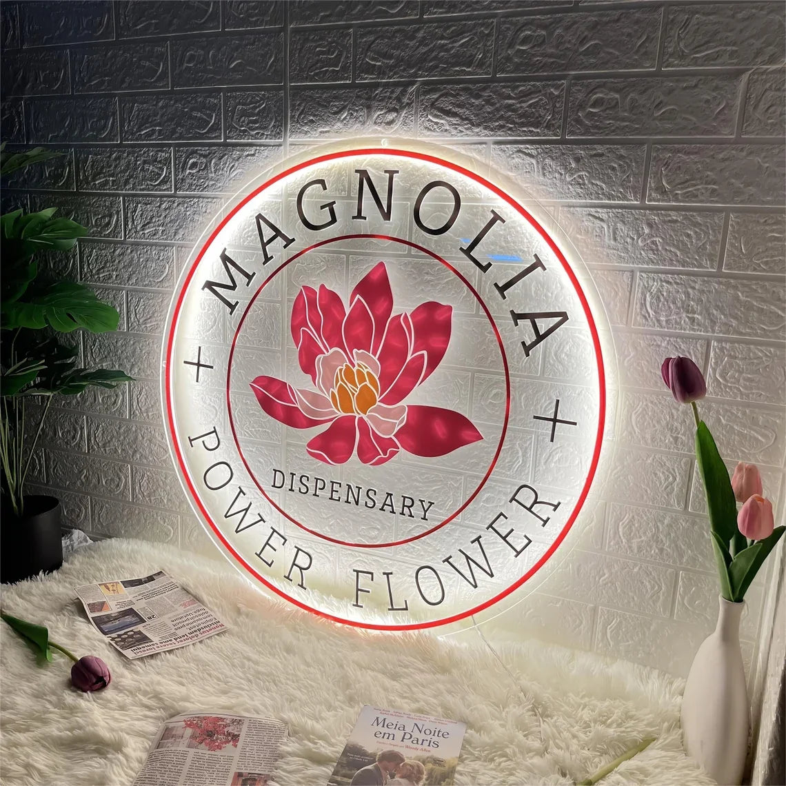 Custom LED Acrylic Neon Signage For Logo Printing For Salons And Offices