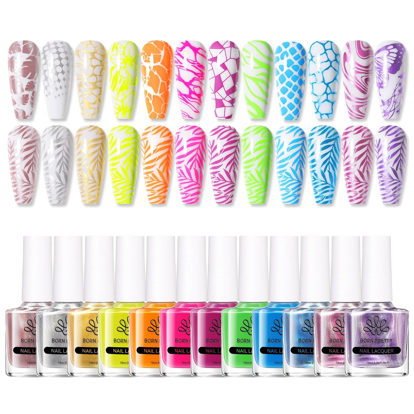 Born Pretty Nail Art Stamping Polish Varnish Kit Set