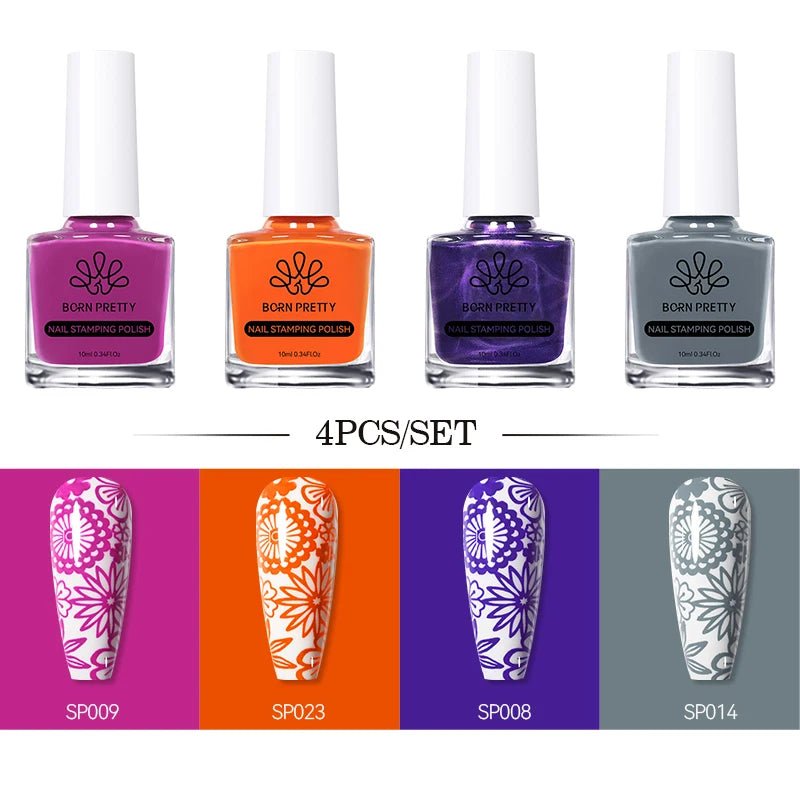 Born Pretty Nail Art Stamping Polish Varnish Kit Set