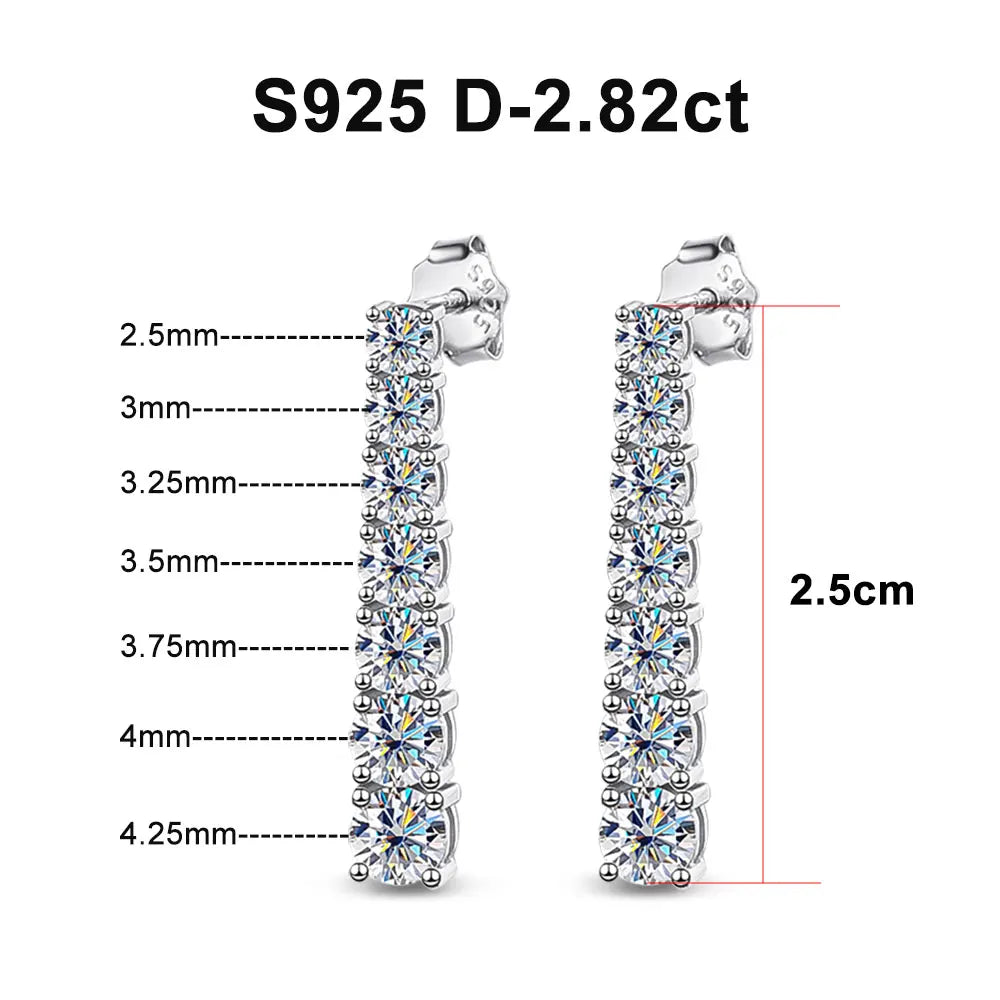 Knobspin Moissanite Stud Earrings D VVS1 GRA S925 Plated