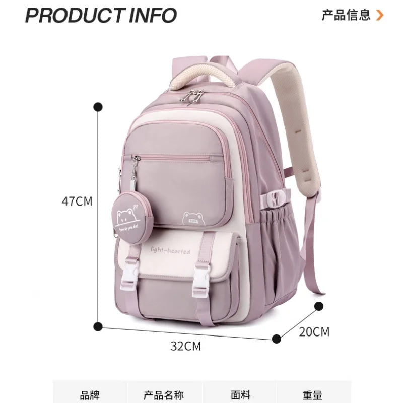 SOATIM Waterproof Girls School Backpack For Laptop And Travel