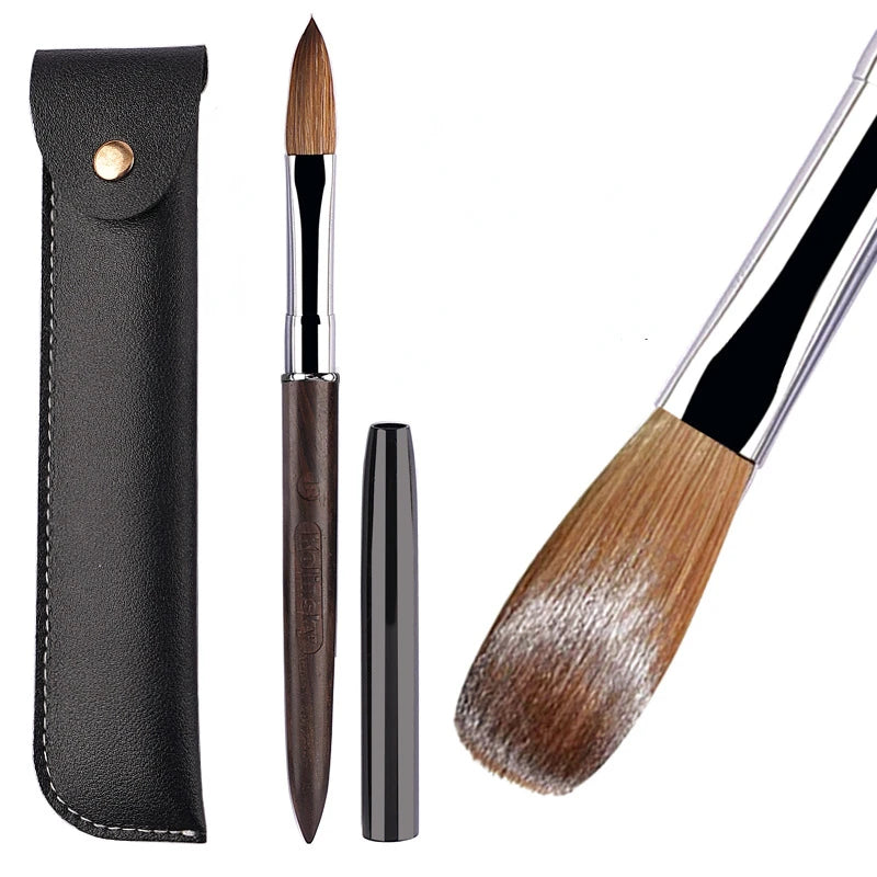 Kolinsky Acrylic Nail Brush With Wooden Handle For Gel Carving