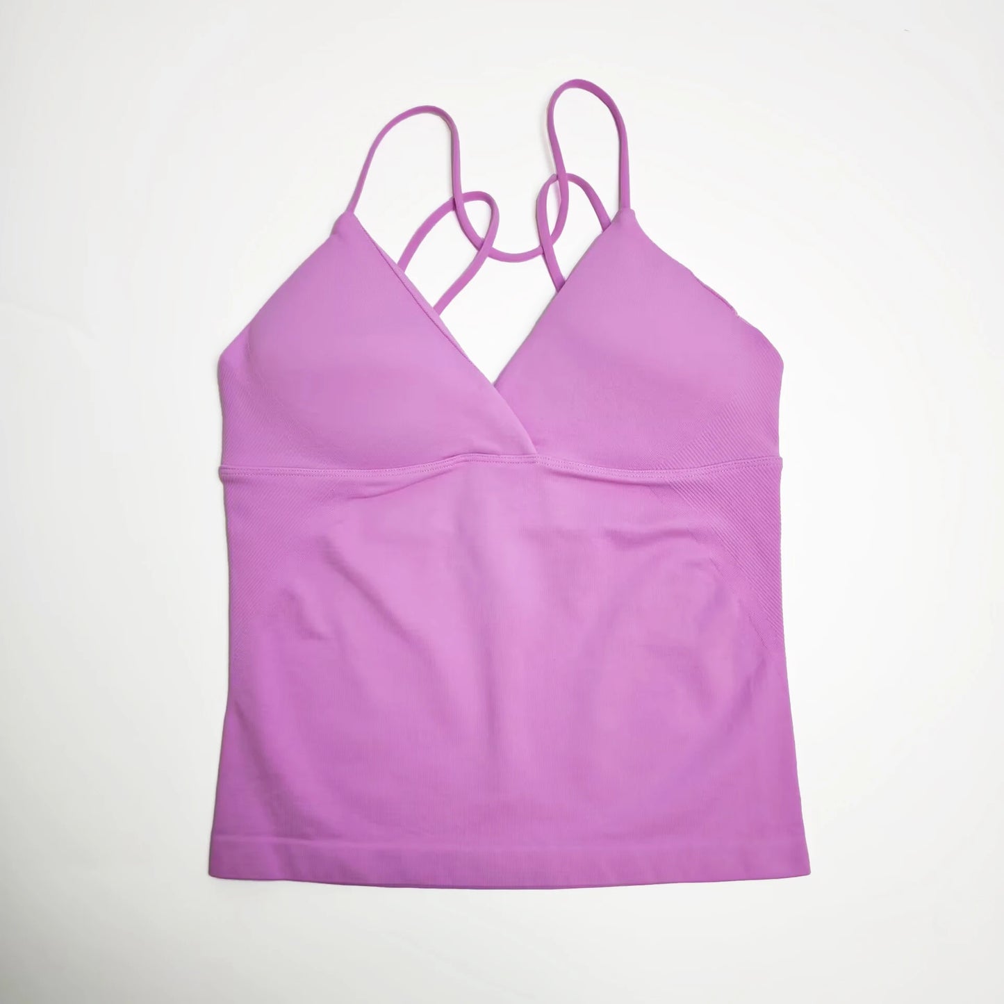 Seamless Nclagen Vision Twist Front Longline Yoga Vest