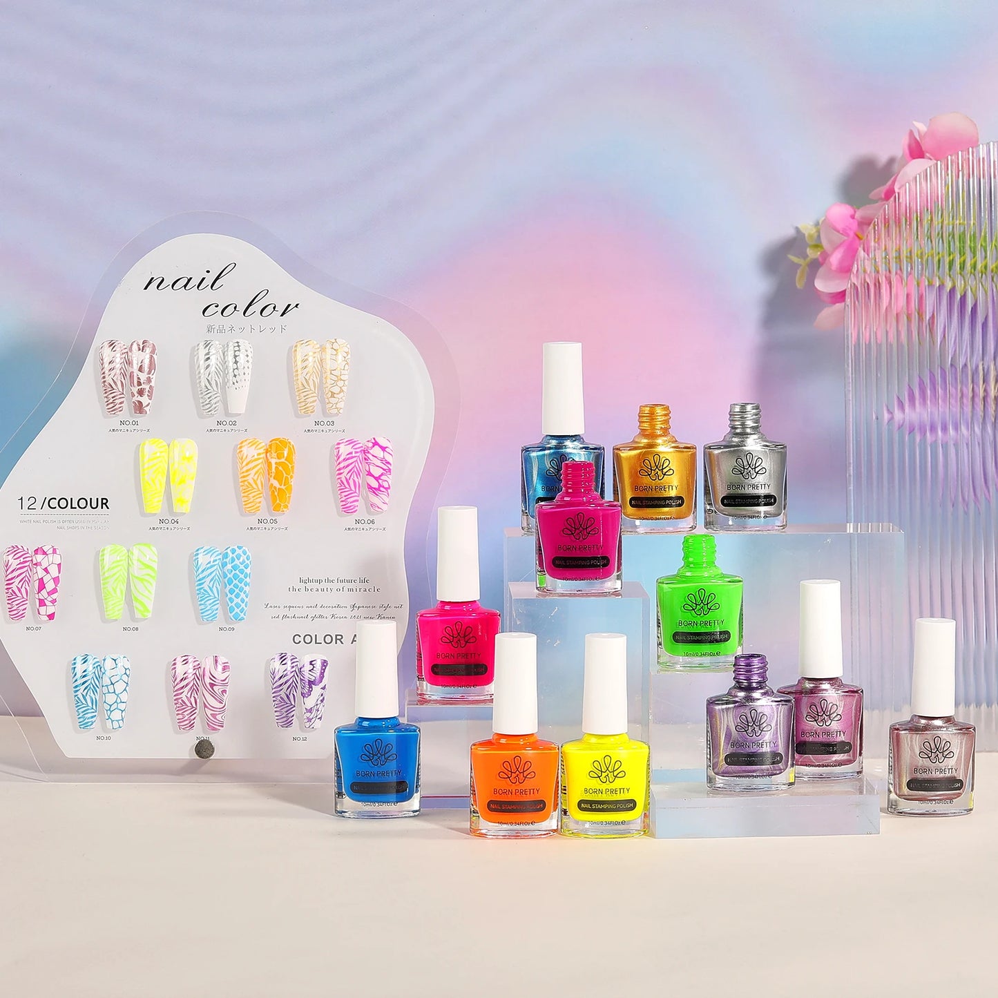 Born Pretty Nail Art Stamping Polish Varnish Kit Set