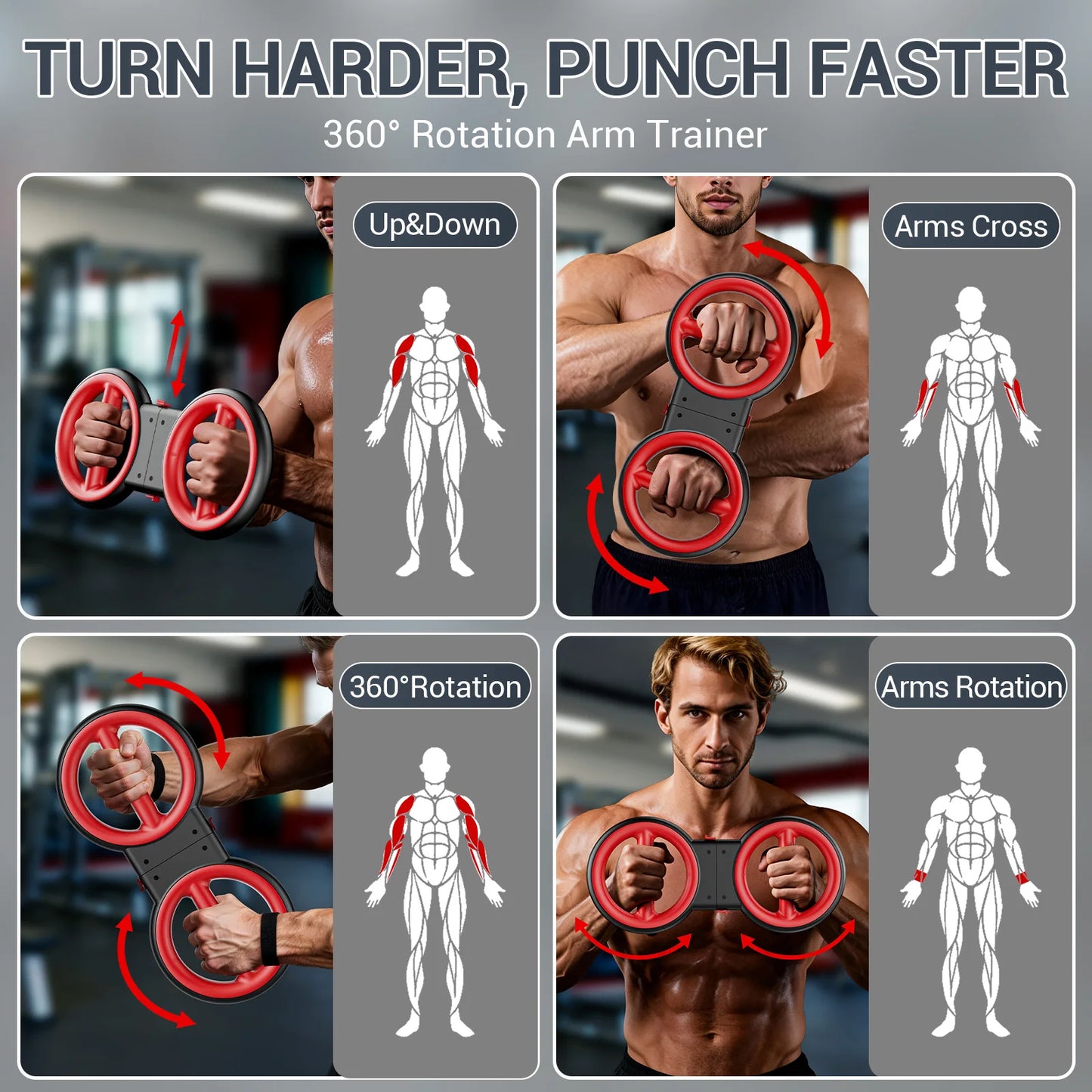 Three In One Upper Body Strength Trainer With Forearm Crank