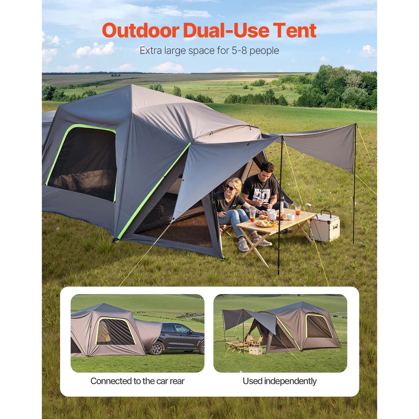 SucceBuy SUV Tent for Camping Waterproof Double Layer Shade Awning