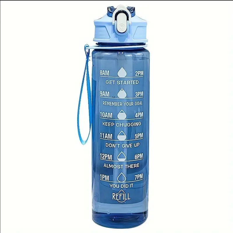 Large Capacity Sports Water Bottle Leak Proof With Time Scale