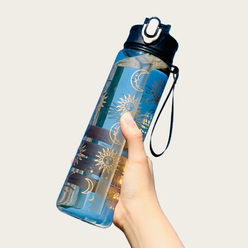 Large Capacity Sports Water Bottle Leak Proof With Time Scale