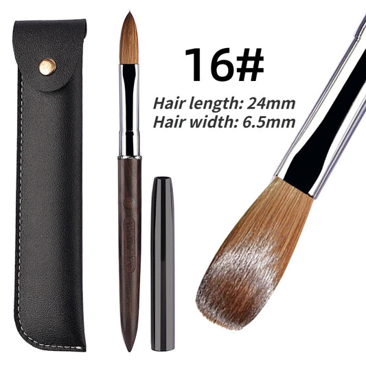 Kolinsky Acrylic Nail Brush With Wooden Handle For Gel Carving