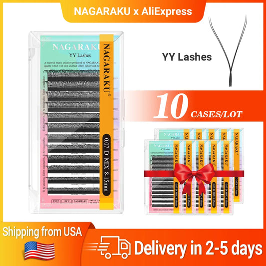 Nagaraku YY Shape Natural Synthetic Lashes Premium Quality