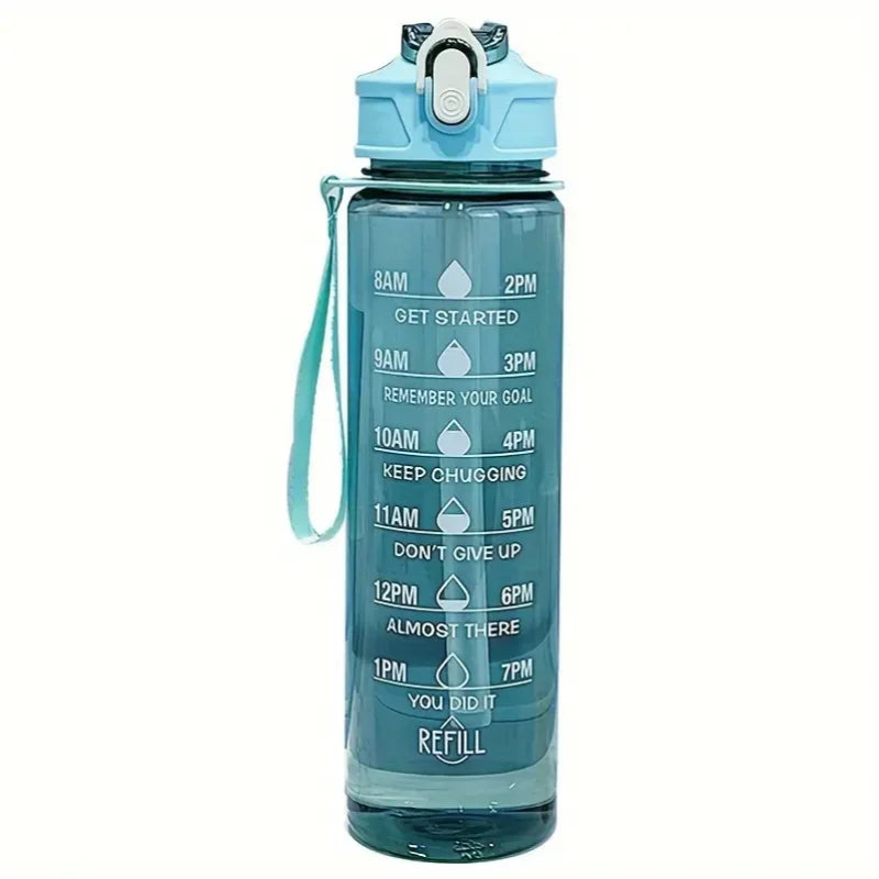Large Capacity Sports Water Bottle Leak Proof With Time Scale