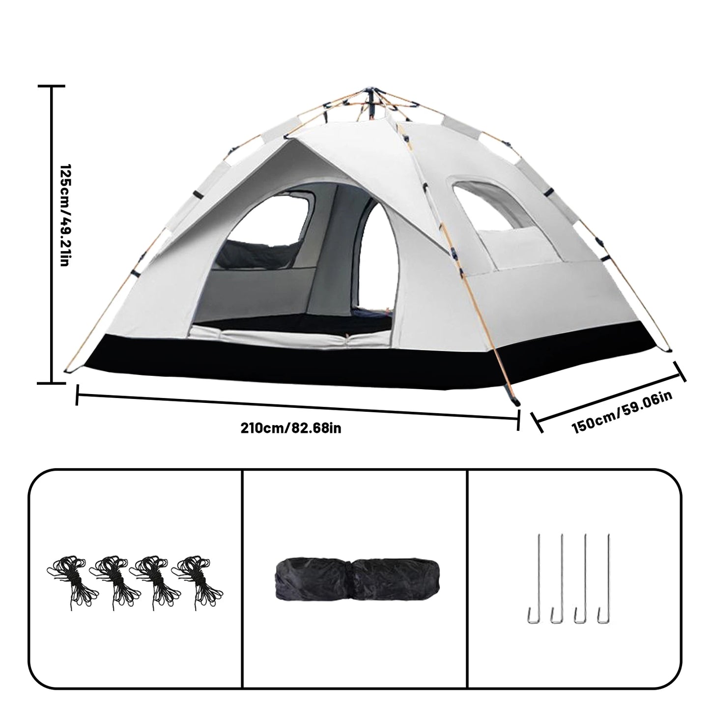 Pakicetus All Weather Automatic Tent Sunshade Quick 60 Second Setup