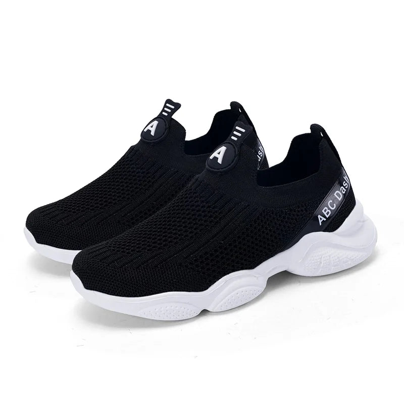 Kids Breathable Knit SlipOn Casual Shoes Unisex Lightweight Running
