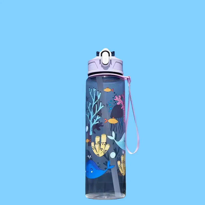 Large Capacity Sports Water Bottle Leak Proof With Time Scale