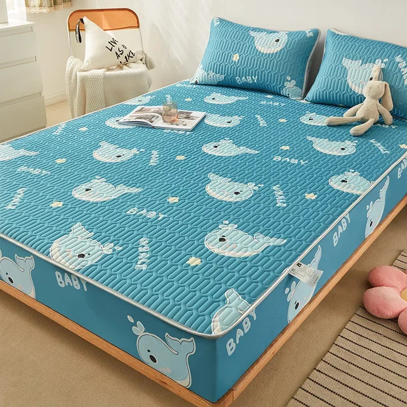 LUXO Natural Latex Cooling Bed Mat With Breathable Quilted Cover