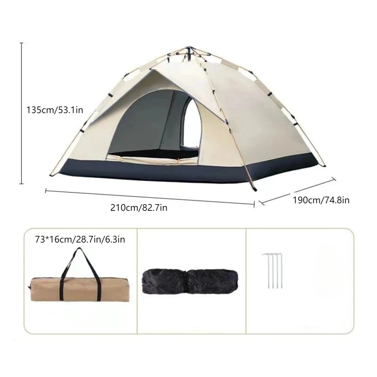 Pakicetus Outdoor Automatic Quick Opening Tent Rainproof Sunproof