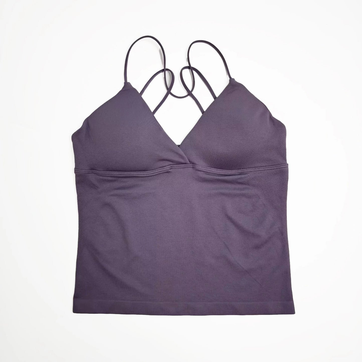 Seamless Nclagen Vision Twist Front Longline Yoga Vest