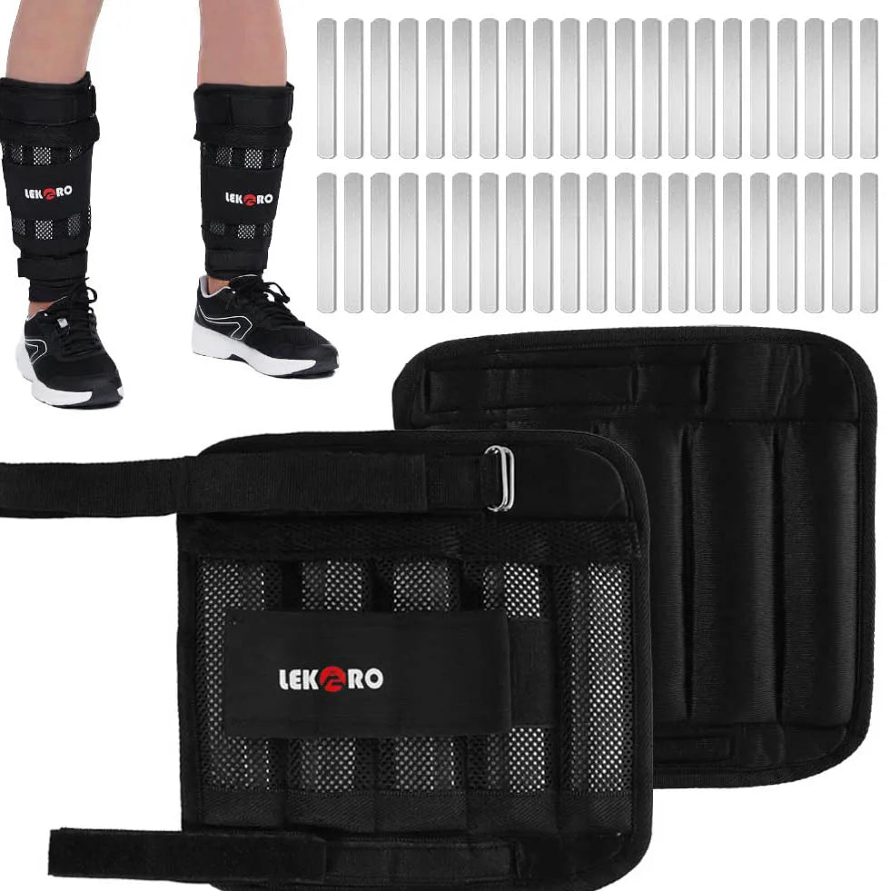 Lekaro Adjustable Ankle Weights With Steel Plate For Fitness