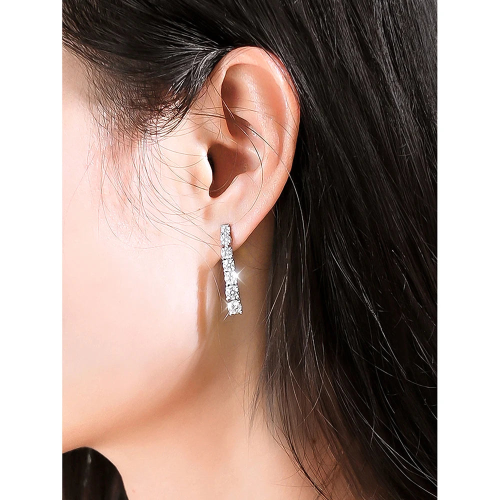 Knobspin Moissanite Stud Earrings D VVS1 GRA S925 Plated