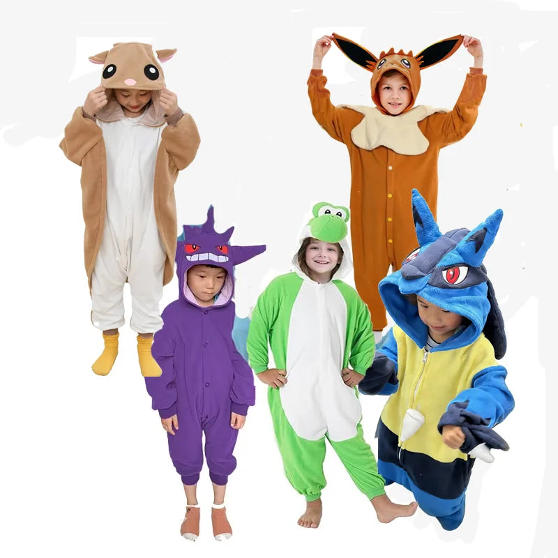 Kids Kigurumi Cosplay Onesie Full Body Sleepwear Costume For Children