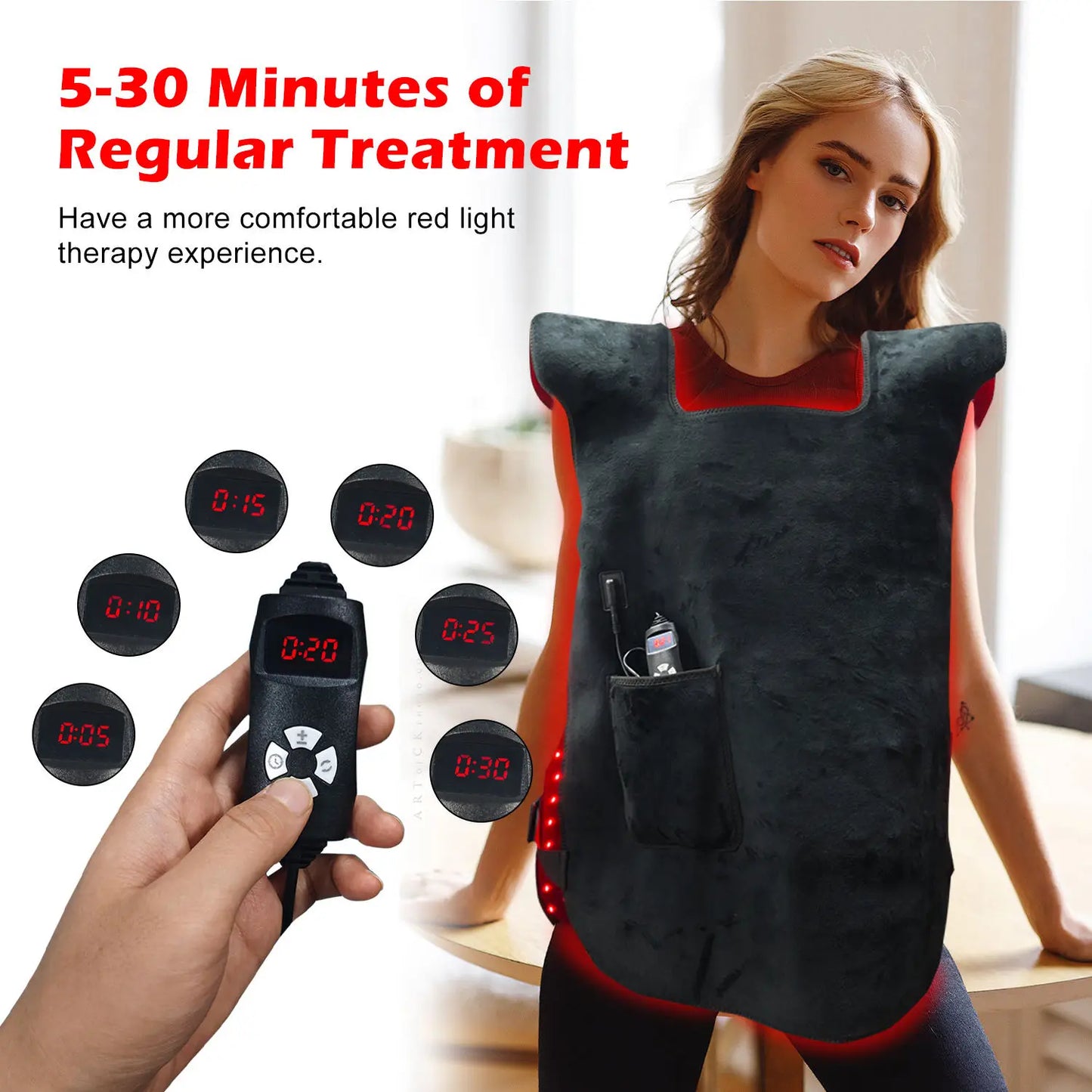ZONGKUNG Red Light Therapy Vest 3 In 1 Infrared Pad