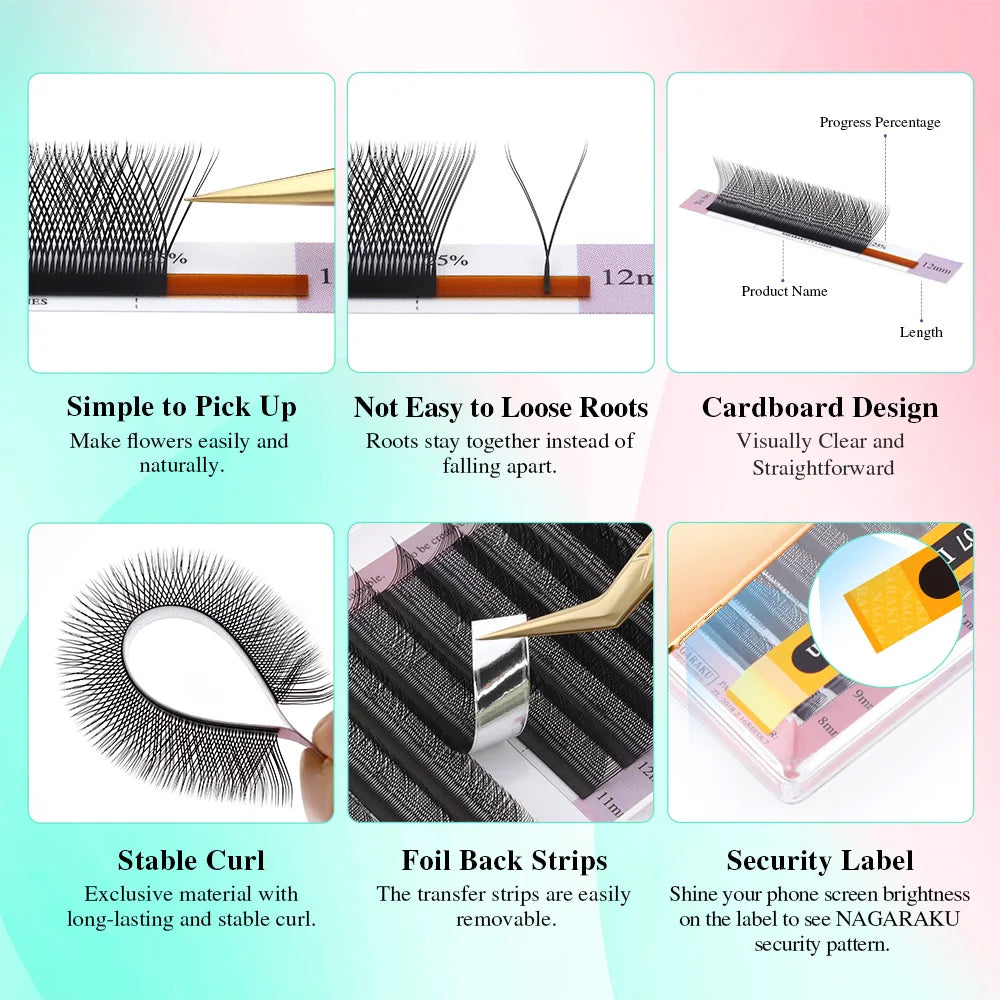 Nagaraku YY Shape Natural Synthetic Lashes Premium Quality