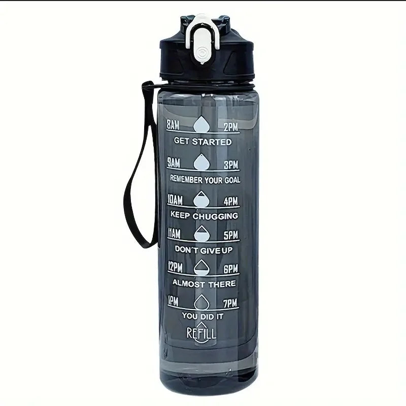 Large Capacity Sports Water Bottle Leak Proof With Time Scale