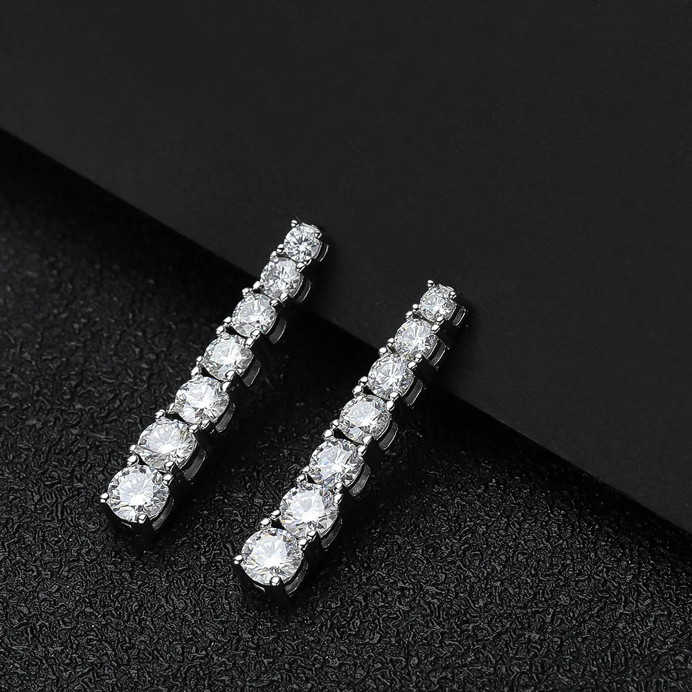 Knobspin Moissanite Stud Earrings D VVS1 GRA S925 Plated