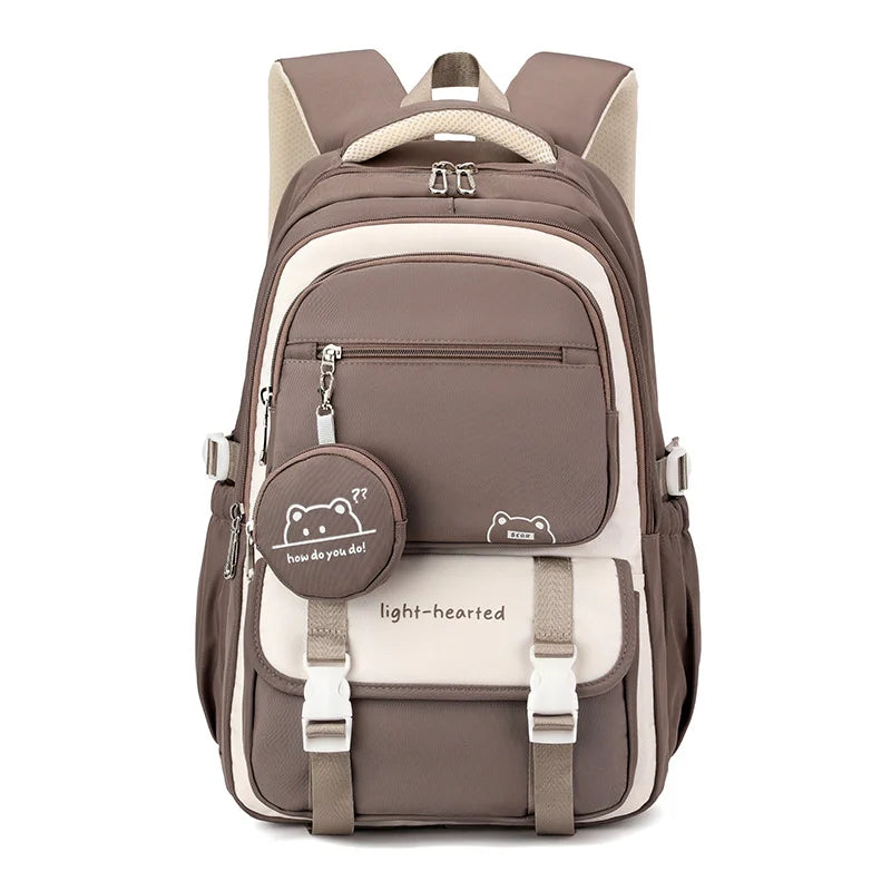 SOATIM Waterproof Girls School Backpack For Laptop And Travel