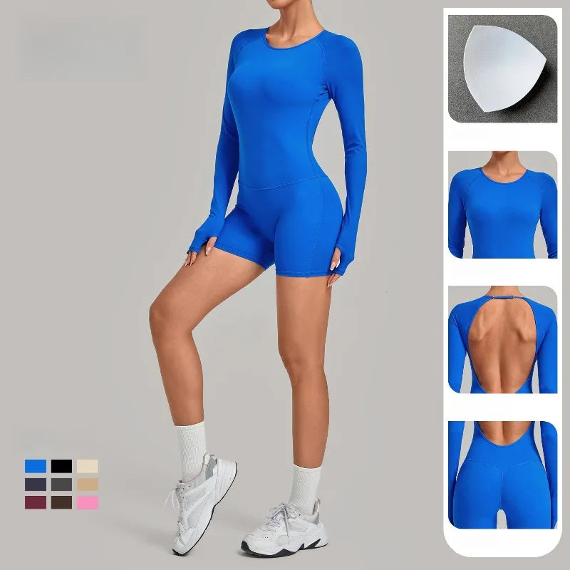 SVRNYX ZM Womens Seamless Yoga Jumpsuits For Training And Gym