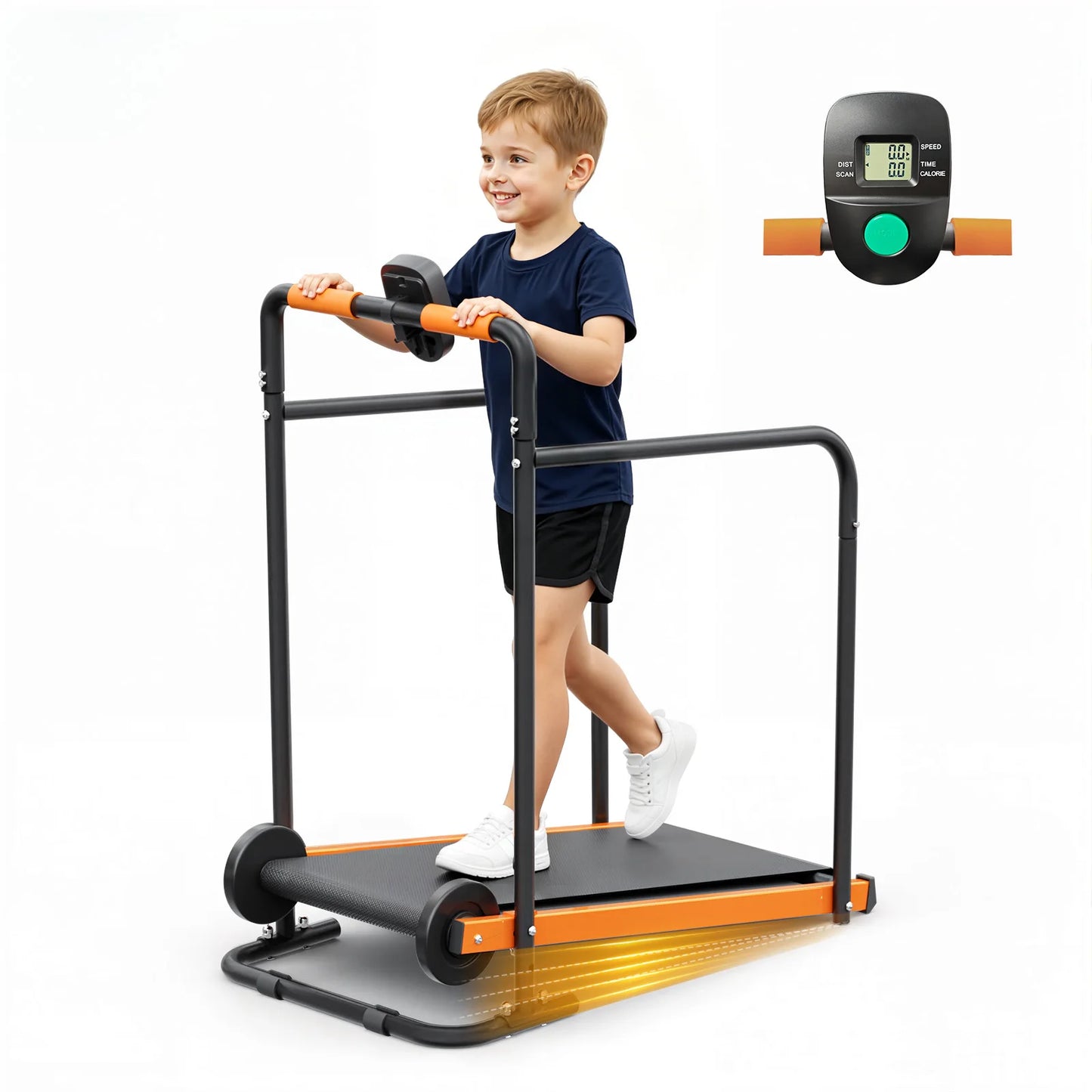 Akluer Kids Non-Electric Self Propelled Walking Pad Treadmill