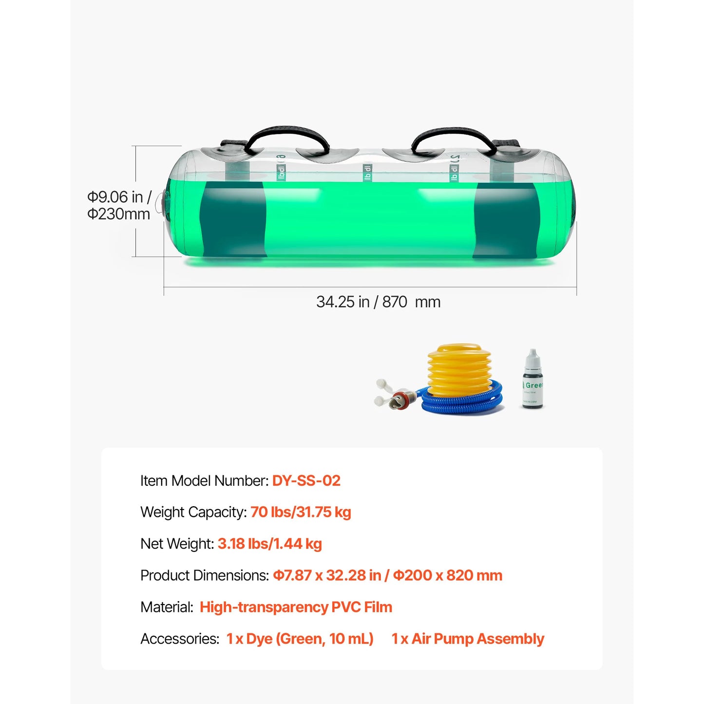 SucceBuy Large Adjustable Aqua Water Weight Bags