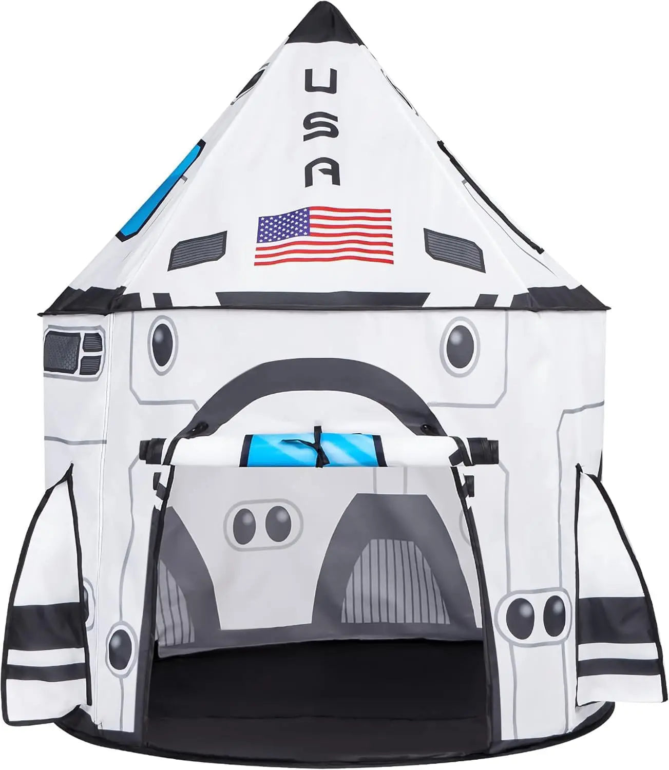 Joyfy Rocket Ship Play Tent Set With Tunnel 3 Piece For Kids