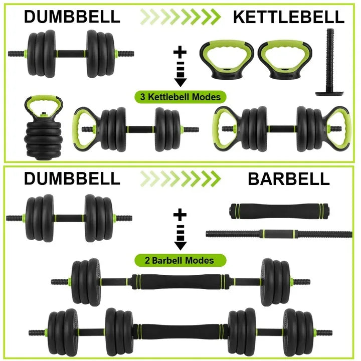 Twister.Ck 4 In 1 Adjustable Dumbbells Free Weight Set With Connector