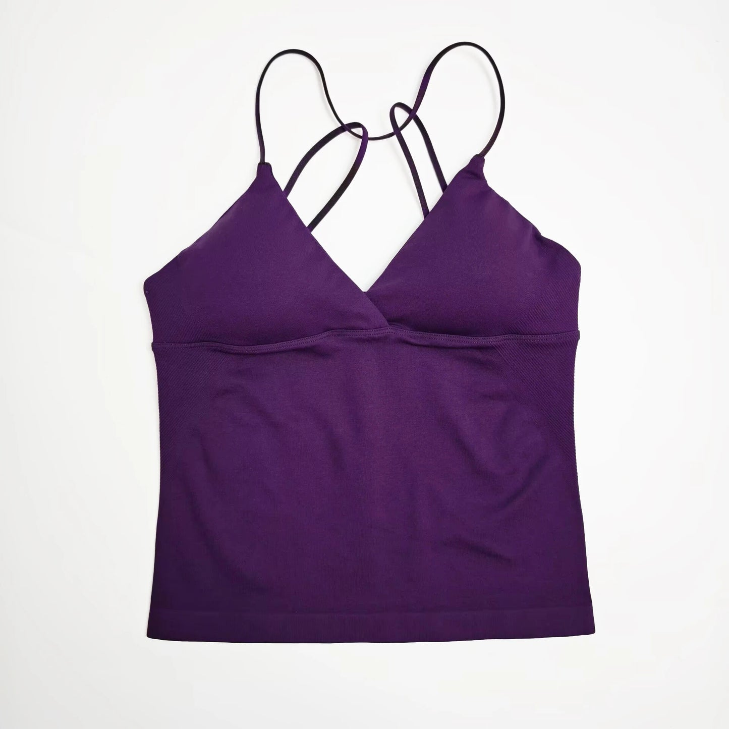 Seamless Nclagen Vision Twist Front Longline Yoga Vest