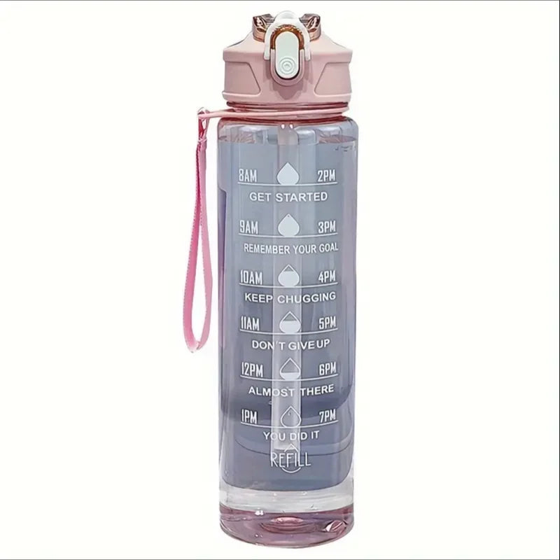 Large Capacity Sports Water Bottle Leak Proof With Time Scale