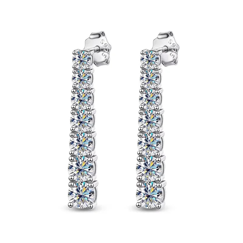 Knobspin Moissanite Stud Earrings D VVS1 GRA S925 Plated