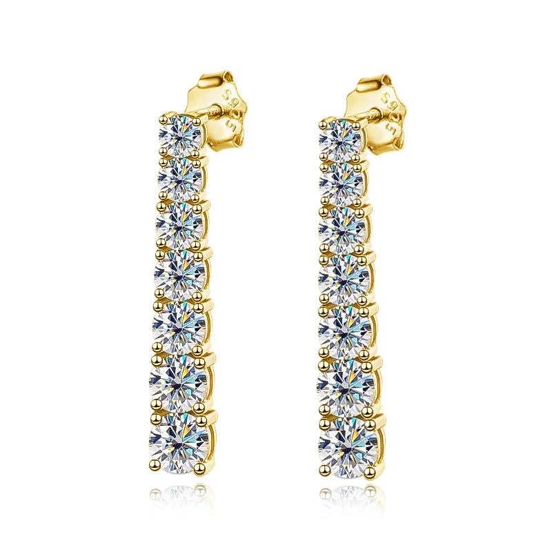 Knobspin Moissanite Stud Earrings D VVS1 GRA S925 Plated