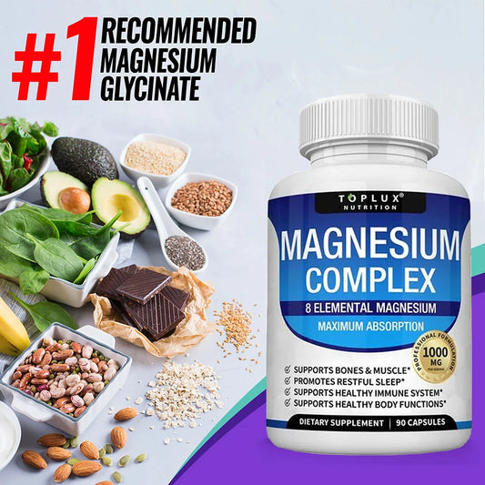 LISM Magnesium Complex 1000MG Supplement For Sleep Stress Relief