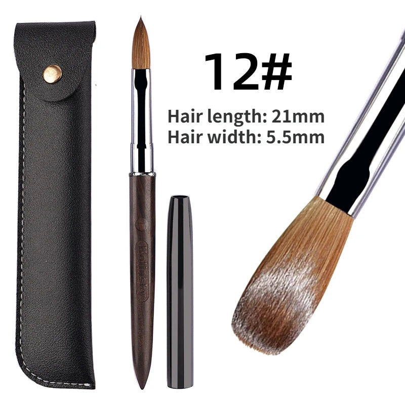 Kolinsky Acrylic Nail Brush With Wooden Handle For Gel Carving