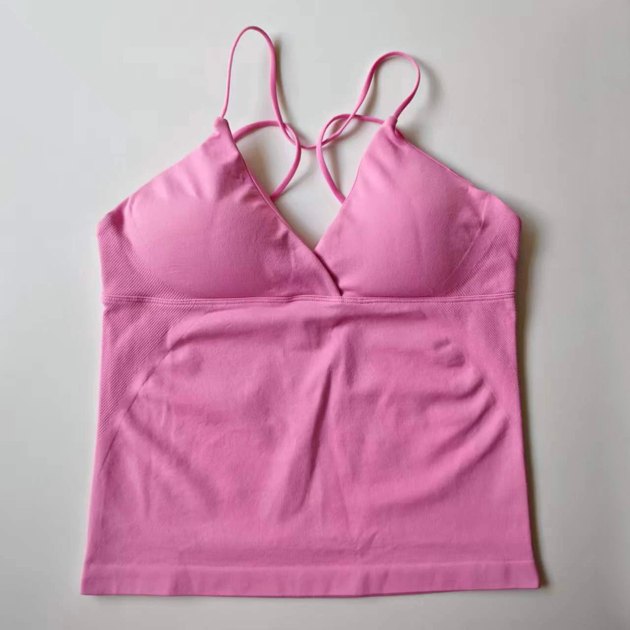 Seamless Nclagen Vision Twist Front Longline Yoga Vest