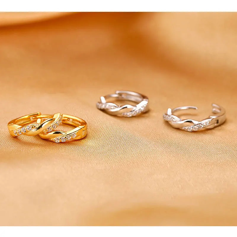 Knobspin GRA Moissanite Hoop Earrings S925 Silver Plated