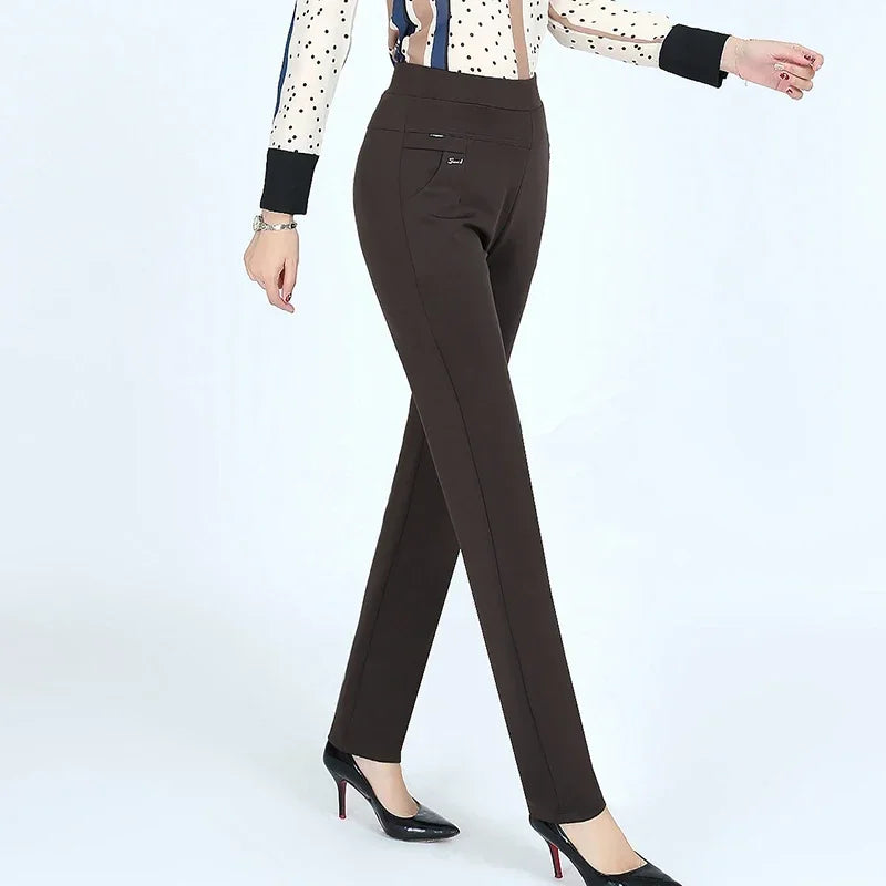 TQGQG Womens High Waist Elastic Cargo Pants Streetwear