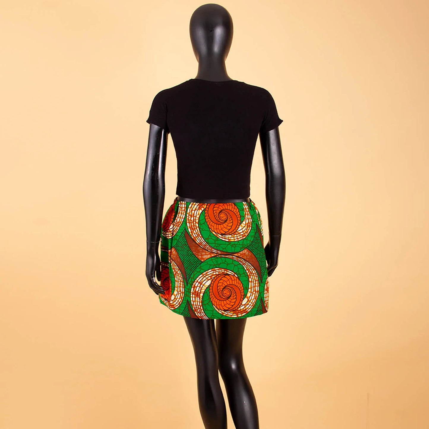 Afripride Women African Print Batik Ruffle Mini Skirt